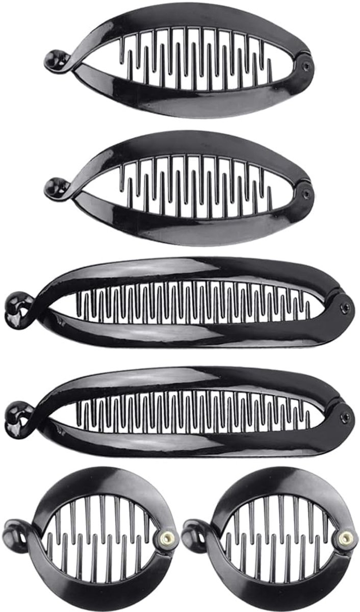 Haarclips set van 6 - flexibele ponytailhouder - elegante ontwerpen - ideaal voor vrouwen en meisjes - ShopVlot