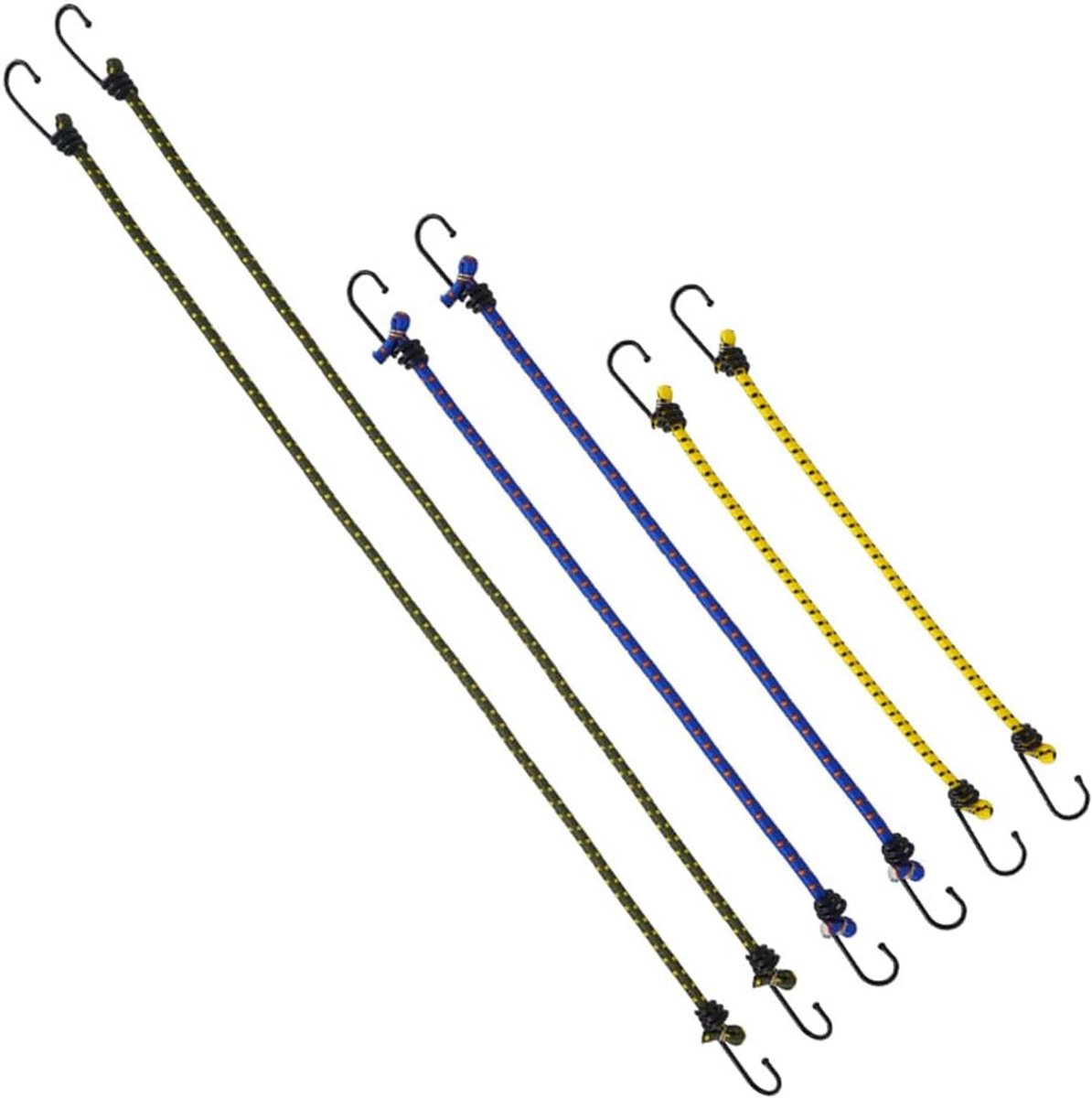 Elastische banden set 12 stuks - 30cm/40cm/60cm - Multi-kleur - Veilig transport van spullen - SnelShoppen