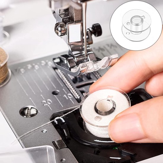 Spoelen naaimachine kunststof met spoelbox, spoeldraad spoelen voor — afbeelding 3