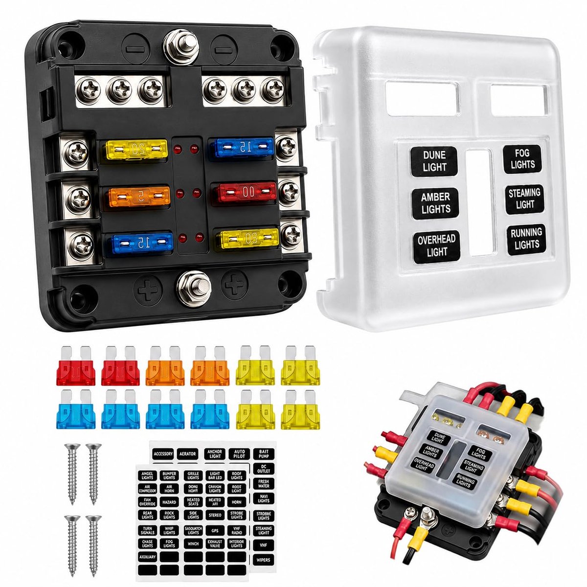 6-voudige autozekeringhouder, voor auto, vrachtwagen, boot