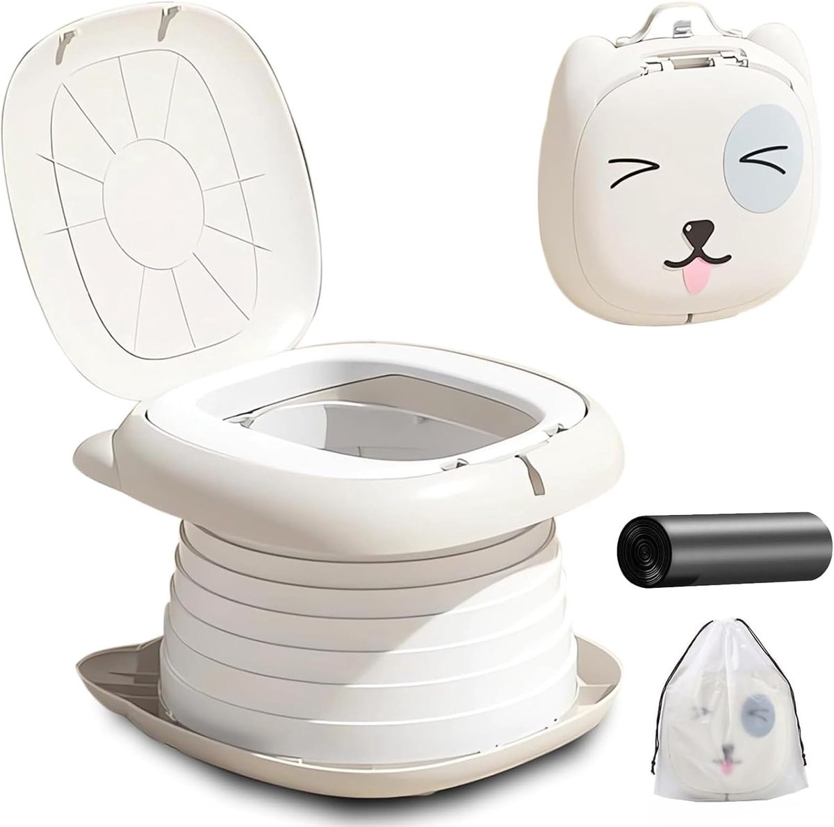 auvstar Opvouwbare reispot draagbare opvouwbare autopot voor kinderen opvouwbaar toilet voor kinderen verplaatsen kinderpotje buiten toiletbril jongens meisjes toilet auto opvouwbaar baby