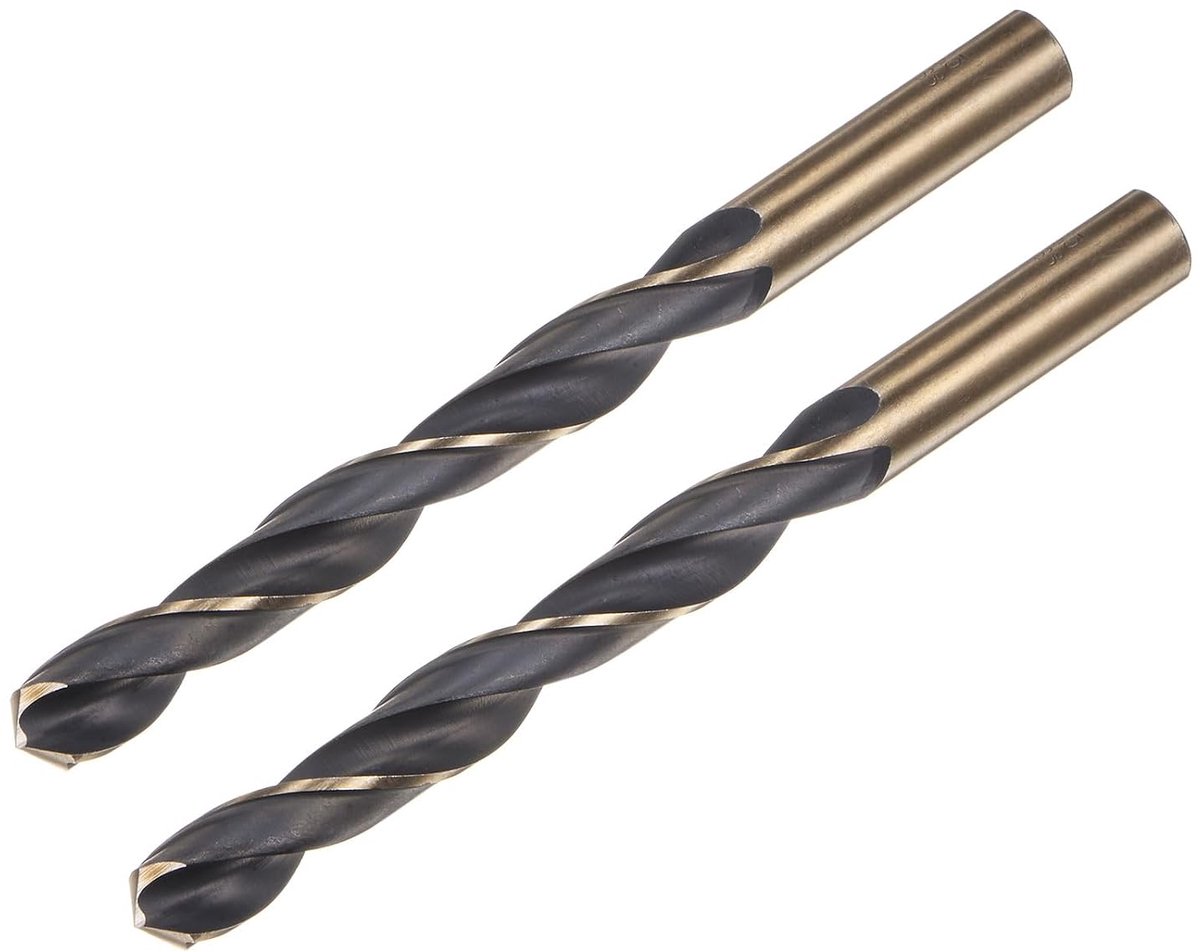 Jobber boren, 2 stuks, 12,5 mm (0,492 inch), zwart nitride goud
