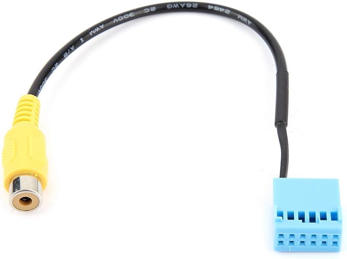 SnelShoppen - Car Reverse Camera Adapter Kabel voor VI 5 6 MK5 MK6 B6 - 24 cm - Snelle Gegevensoverdracht - Perfecte Vervanging - Compact en Gebruiksv