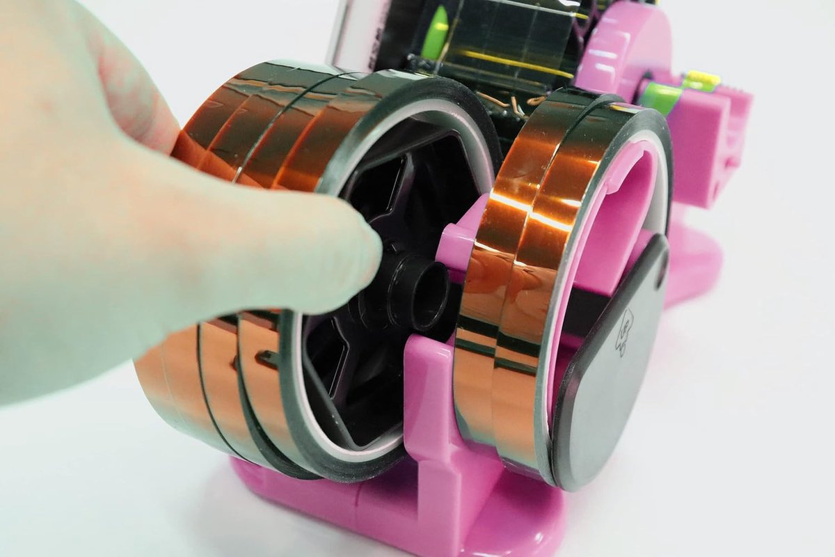 SnelShoppen - Pink Heat Tape Dispenser Sublimatie - Semi-Automatische Tape Dispenser voor Warmteoverdrachtstape - 1" & 3" Kern Dubbele Spool - Efficië