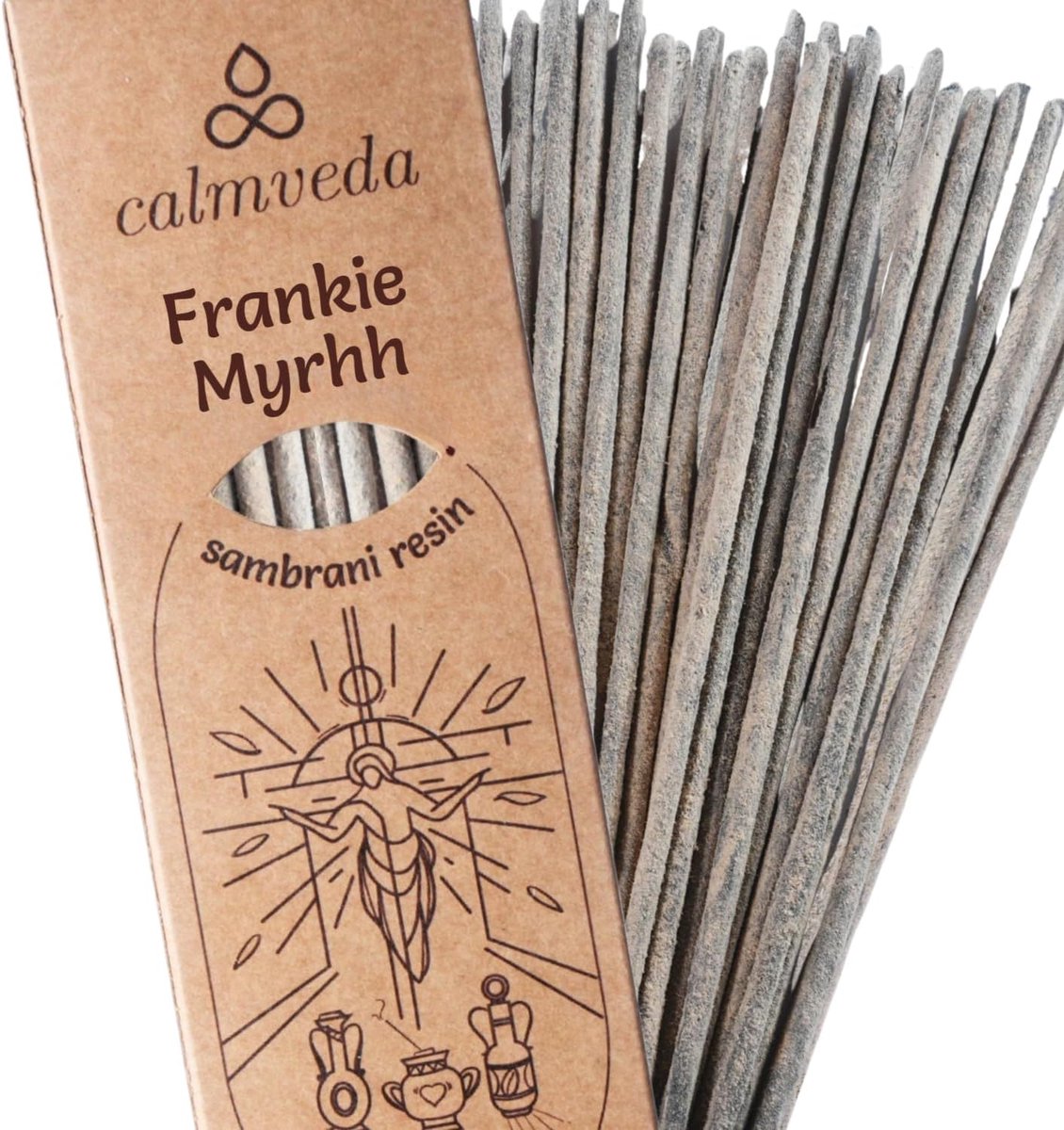 SnelShoppen - Frankincense en Myrrh Wierook Sticks 24 Stuks - Natuurlijke Hars en Botanicals - Charcoal Vrij - Energie Reinigen en Stress Verlichten -