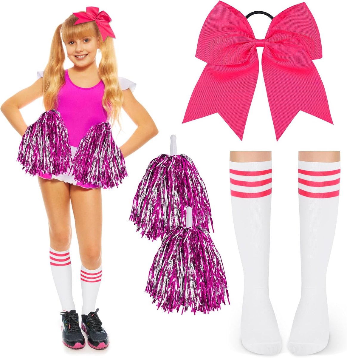 Dames cheerleaderkostuum accessoires, meisjes cheerleader kostuum