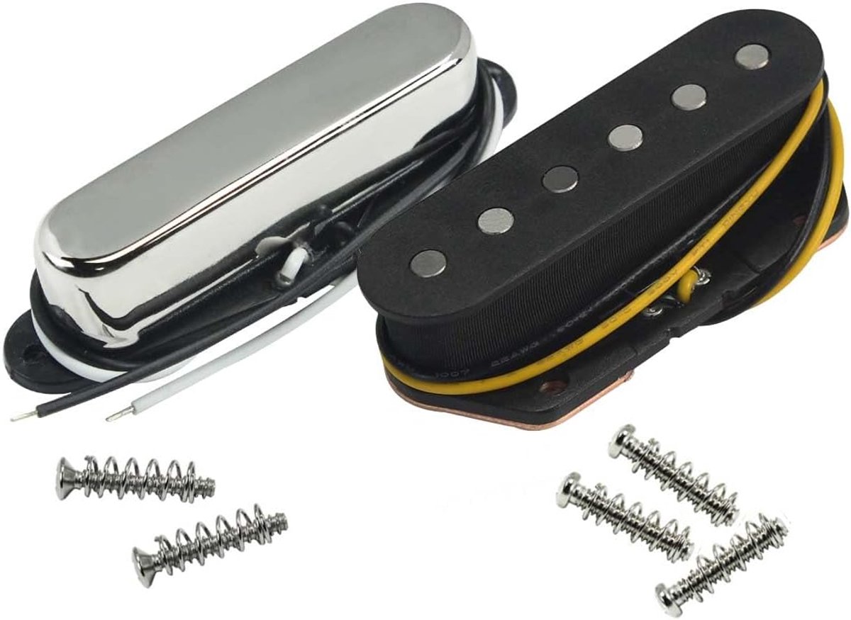 Vintage Enkele Coil Pickups Set Chrome Hals & Brug Pickup (50mm/55mm) Alnico 5 Magneet voor TL TE Stijl Gitaar Onderdelen