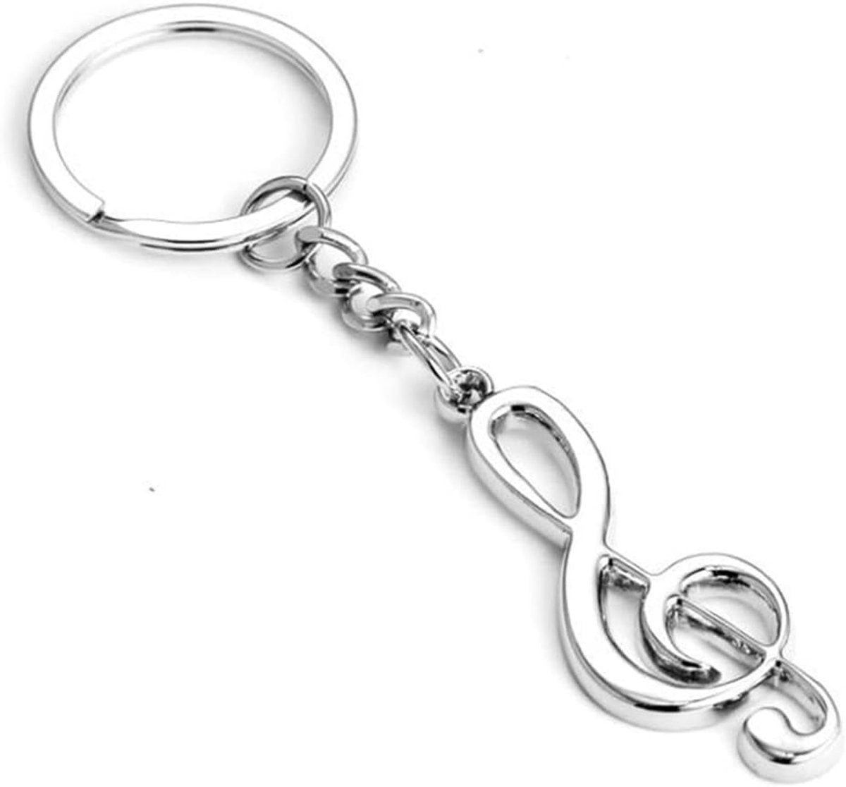 4 sleutelhangers muzieknoten metalen sleutelhanger met muzieksymbool