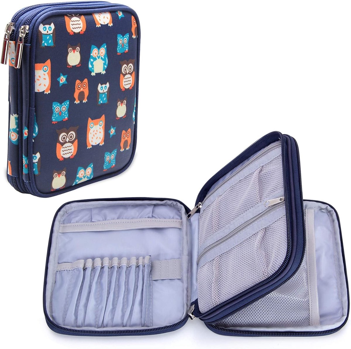 Haaknaalden met ritssluiting,(geen accessoires meegeleverd), Uilen