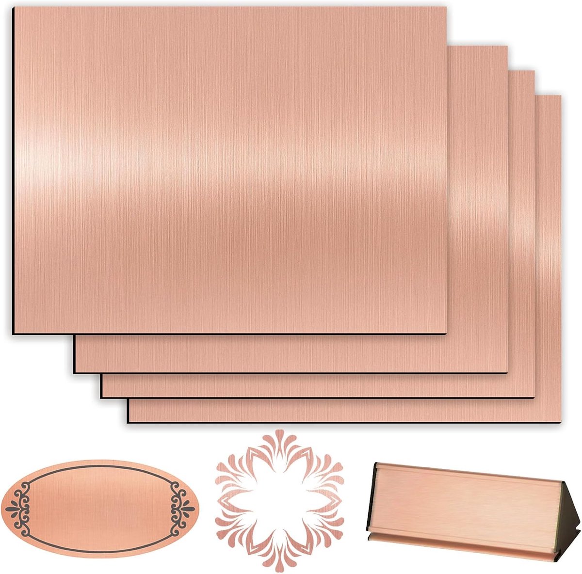 Acrylplaat voor lasergravure, 4 stuks, 30 x 20 cm, 1,3 mm