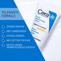 CeraVe gezichtscrème met SPF50. Tolerante formule zonder parfum, niet comedogeen, hypoallergeen, niet-vettige textuur, getest onder dermatologisch toezicht.