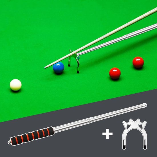 Biljart Cue Stick Bridge Set - Intrekbare Biljartkeu met Verwijderbare Brugkoppen en Accessoires voor Pooltafel van Merkloos — afbeelding 5