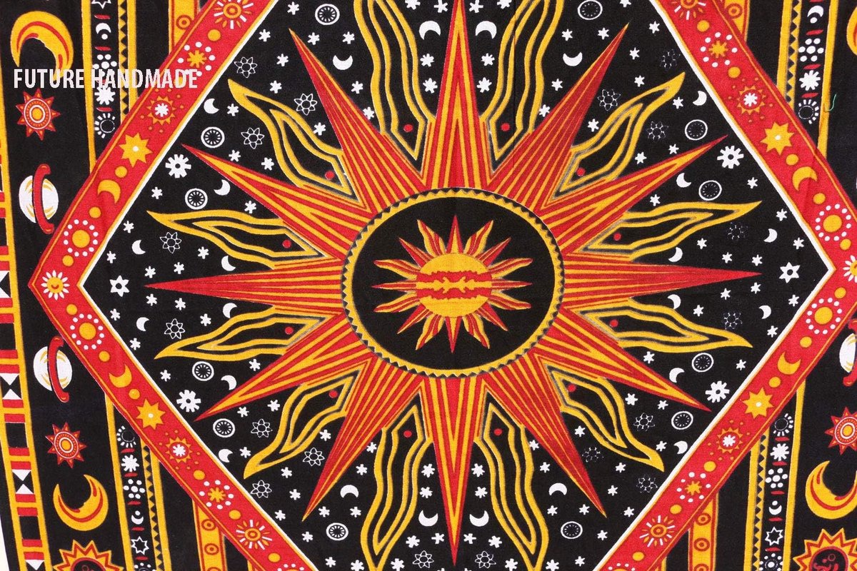 Handmade 30 x 40 inch zon maan sterren poster formaat tapijt indianen