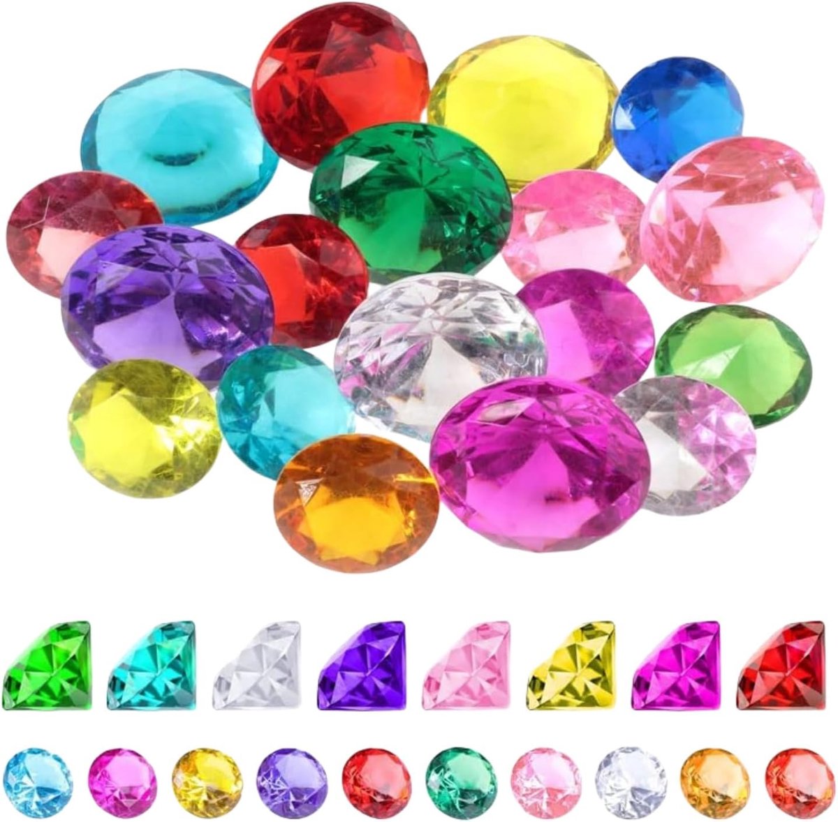 20 stuks diamanten voor kinderen, edelstenen voor kinderen, diamant