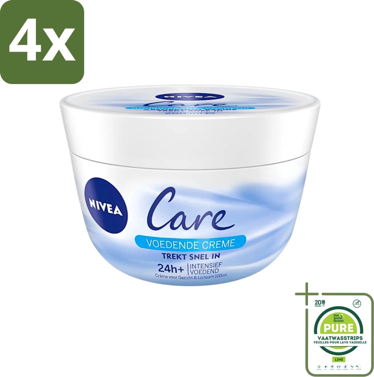 NIVEA - Bodycrème - Verzorging - Voedend - Snel Intrekkend - 200 ml - Voordeelverpakking - 4 stuks - Nivea bodycrème - Intensieve voeding