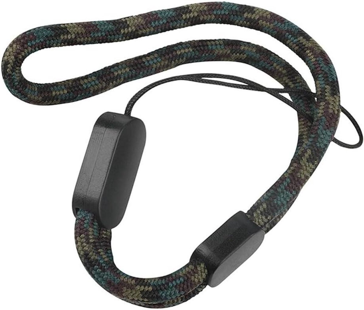 Helm Cam Tether - Veiligheid Lanyard - Fietsuitrusting Beveiligen - Lichtgewicht 3g - 20.5 cm - Camouflage