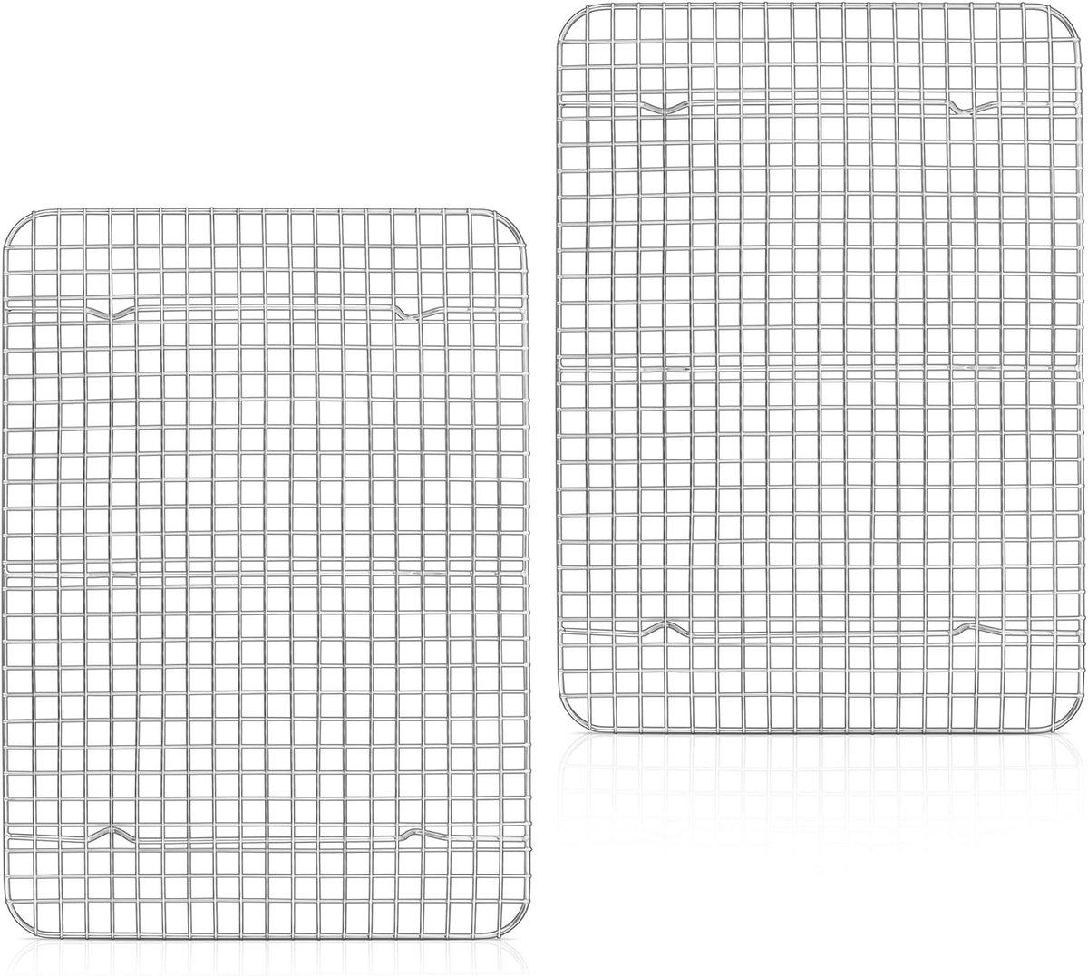 Grote Afkoelroosterset - Roestvrij Staal - 39 x 28 cm - Duurzaam en Vaatwasmachinebestendig - Voor Bakplaten en Taarten