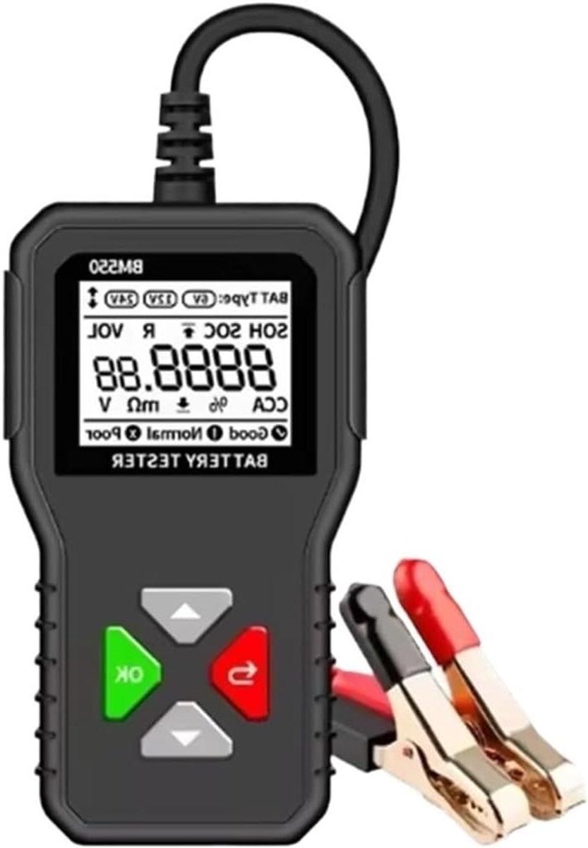 Accu Belastingstester - Accu Analysator - Auto Accu Testen - Breed Compatibel - 6V 12V 24V - One Color