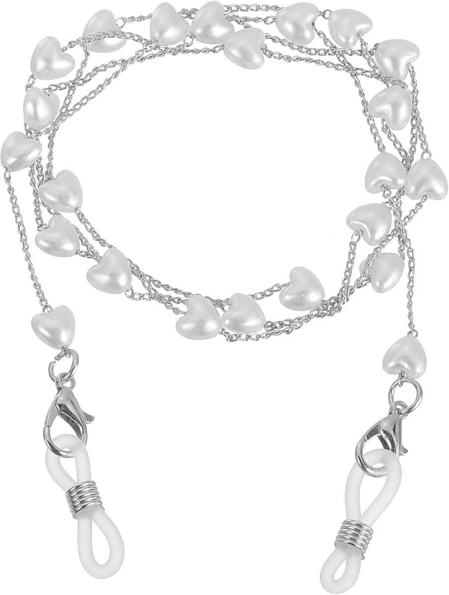 Parelbrilketting, parelbrilhouder, ketting om de hals