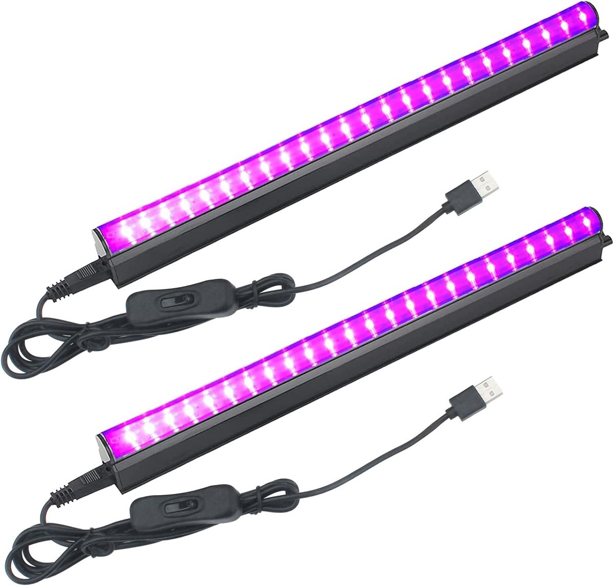 Blacklight buis 2 stuks 5W Usb Uv Led Blacklight Lamp 395nm Black