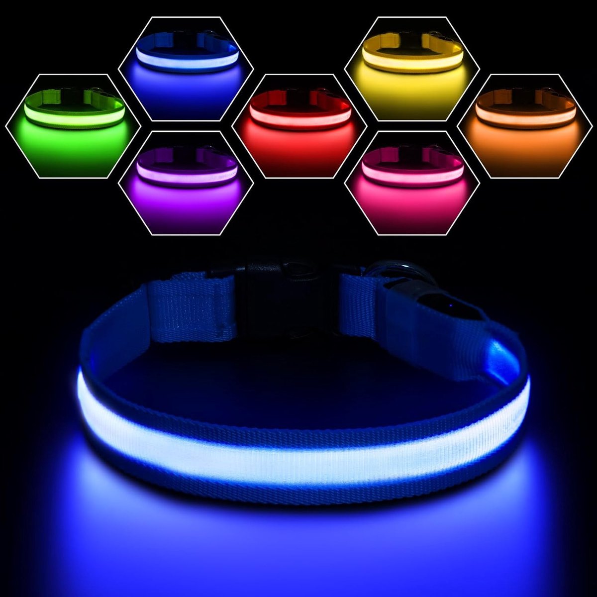 Led Hondenhalsband Oplaadbaar, Knipperend Led Halsband 7
