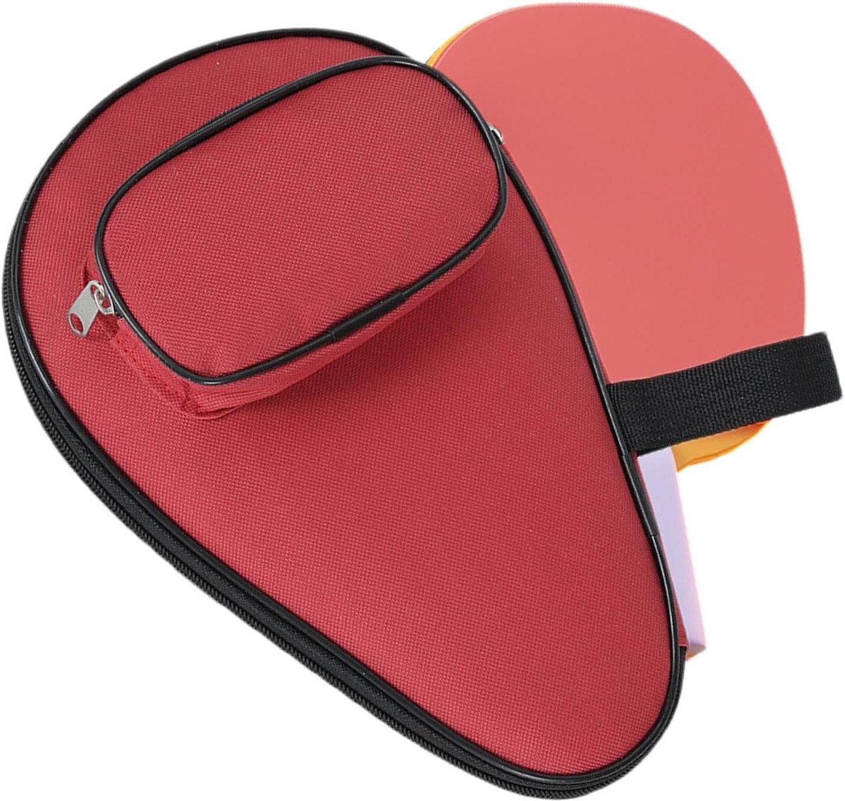 Tafeltennis Racket Tas - Peddelhoes Opbergorganizer - Sportuitrusting Opbergen - Waterdicht en Stofdicht - 30 x 19 cm - Rood