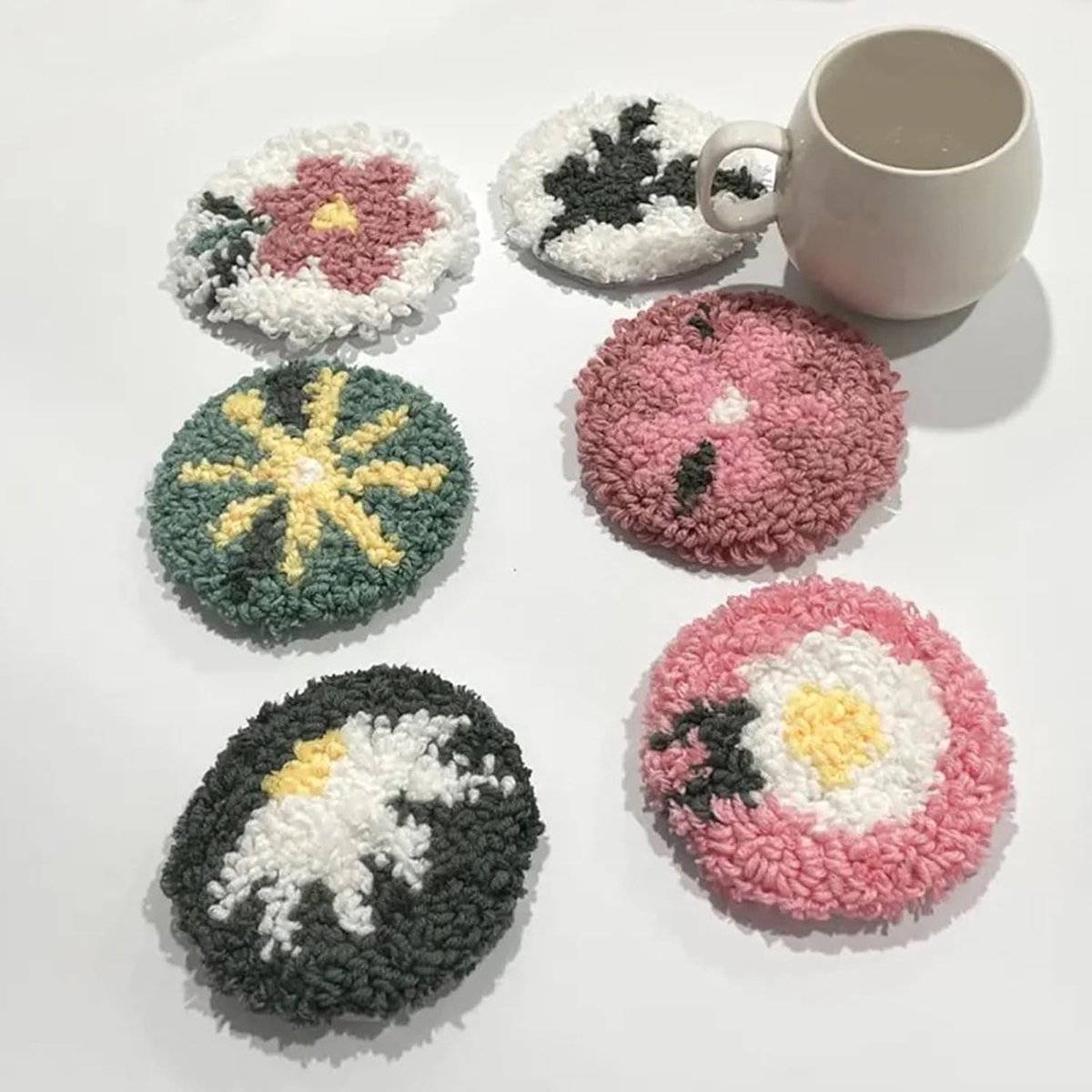 Naalden Borduurset, ponch Naald Coaster Kit, Embroidery voor