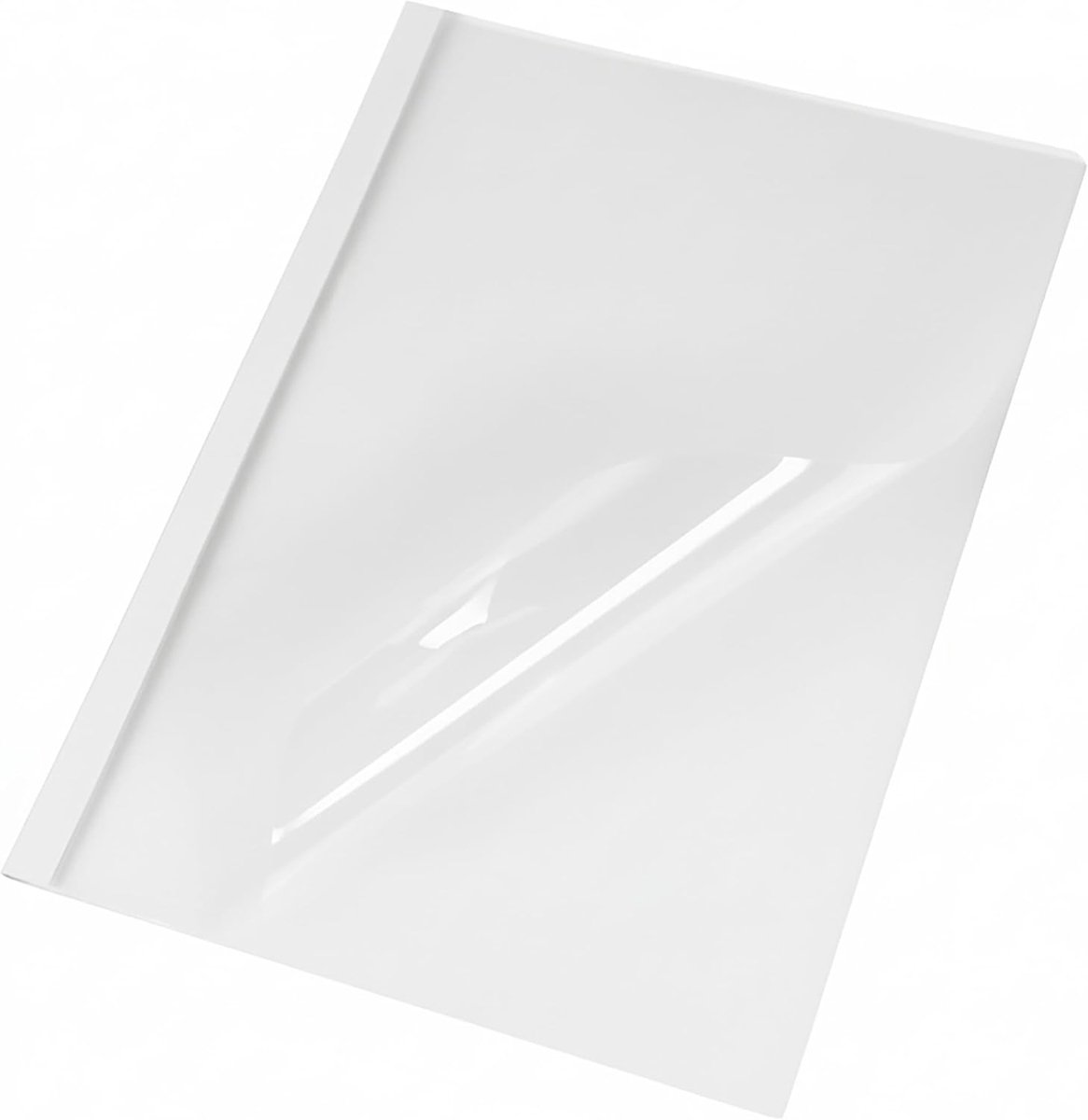 Bindmappen A4 - rug 3 mm, capaciteit 16-30 vellen - Transparant/wit