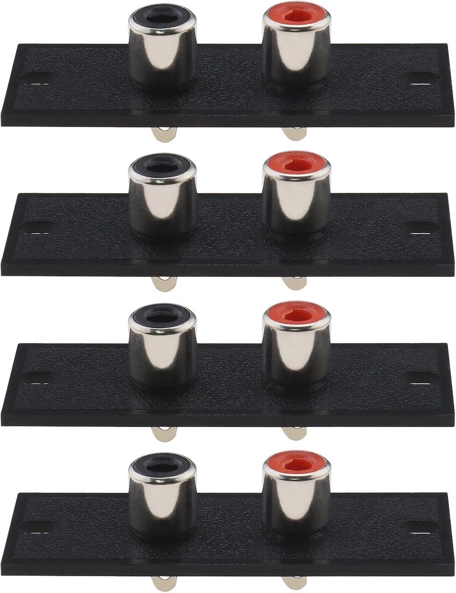 4 x RCA-stekker, 2-weg RCA-terminal, wandpaneelplaat, ingang, phono-behuizing, AV-audio-aansluiting, audio-accessoires voor thuis