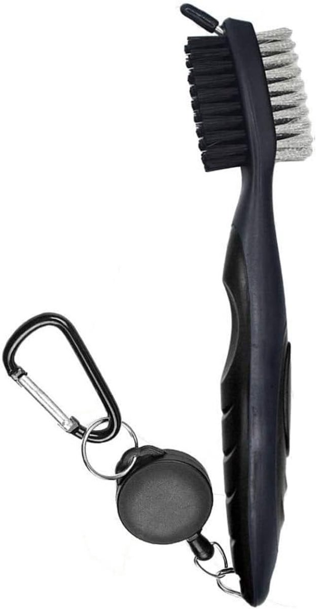 2-in-1 Racket Borstel voor Golf, Retractable Borstels voor het Reinigen van Groeven, Nylon en Staal, Effectieve Schoonmaaktools voor Racketonderhoud en Prestatieverbetering