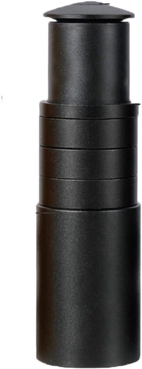 Fiets Stuur Verhoger - Stuurpen Adapter - Comfortabel Fietsen - Verstelbare Hoogte - 120mm - Zwart
