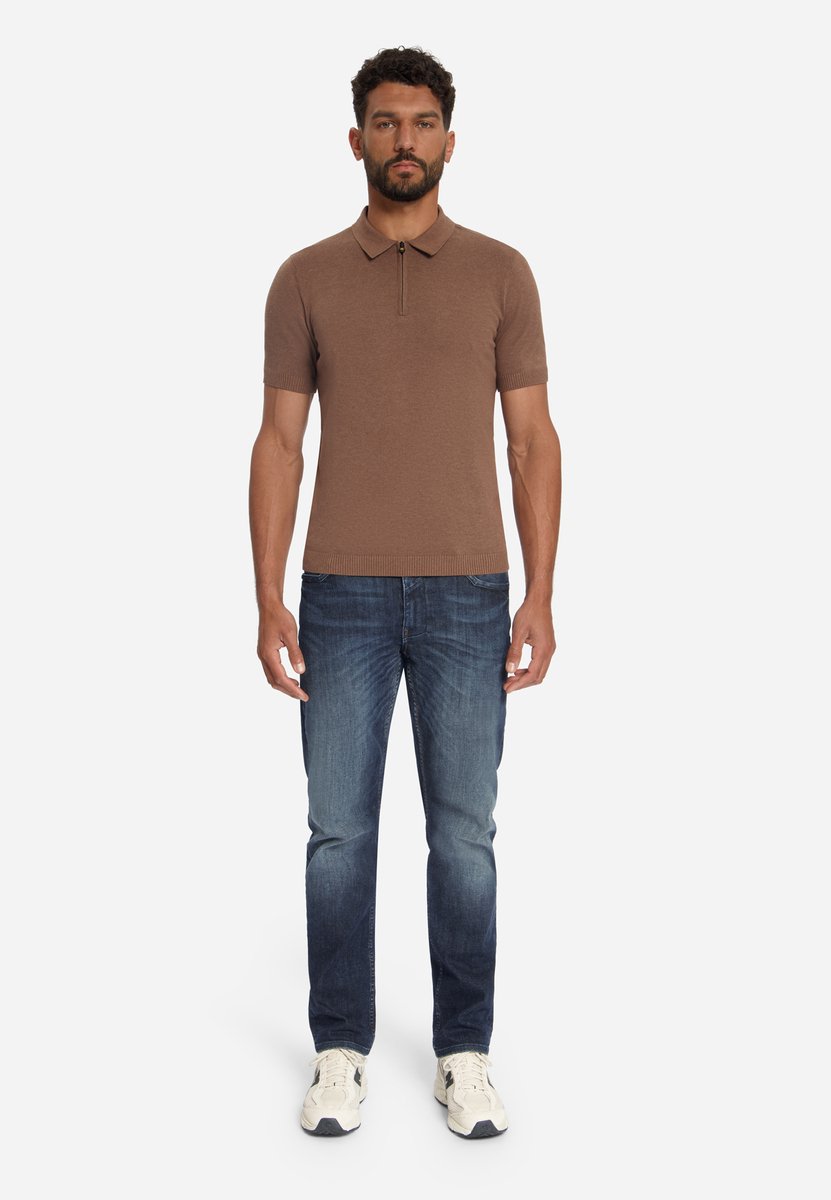 Fijngebreide Zip Polo