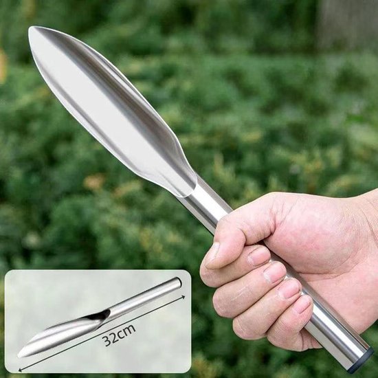 Bodem schep - Tuin handgereedschap - Planten verpotten - Ergonomische grip - 33 cm - Zilver — afbeelding 3
