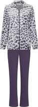 Pastunette - Huispak - Purple Pebbles - Fleece/Badstof - Paars - Rits - Maat 54