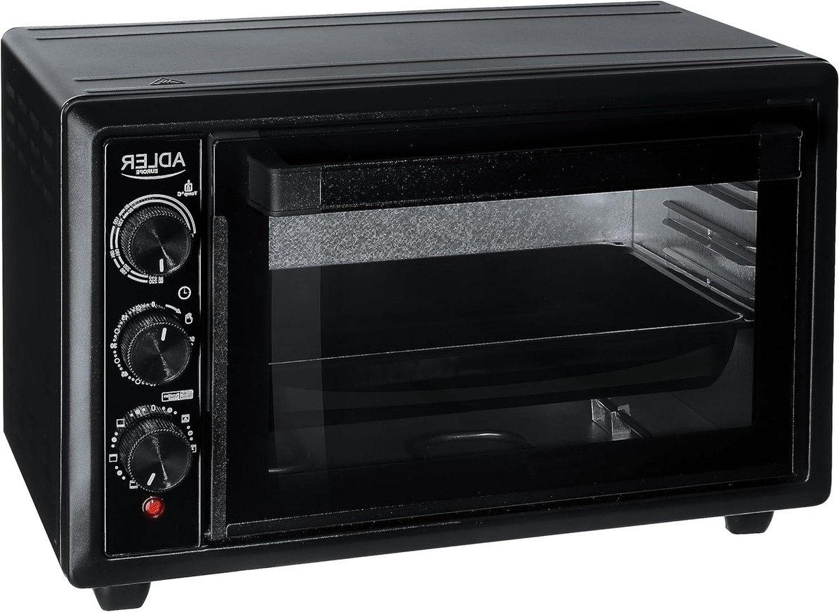 Mini Oven Convectie - Elektrische Oven Aanrecht - Koken en Bakken - 26 Liter Inhoud - 1500 Watt - Zwart