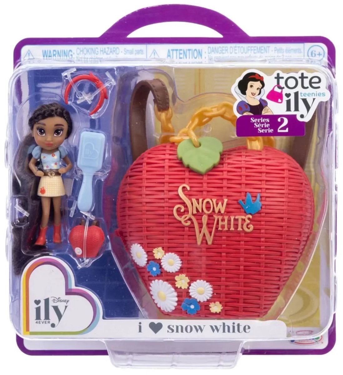 Disney ily 4EVER Tote Snow White Mini speelfiguur - 7 cm groot - Met accessoires