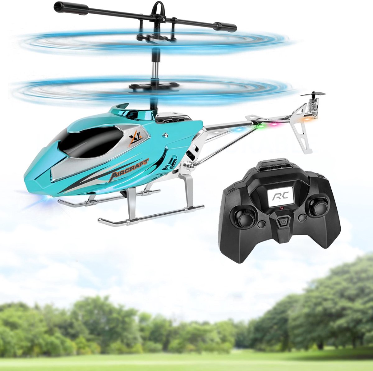 Rc-Helikopter Voor Jongens - 2.4G Afstandsbestuurbare Helikopter - Rc-Vliegtuigen Met Led-Verlichting - Vliegtuigspeelgoed