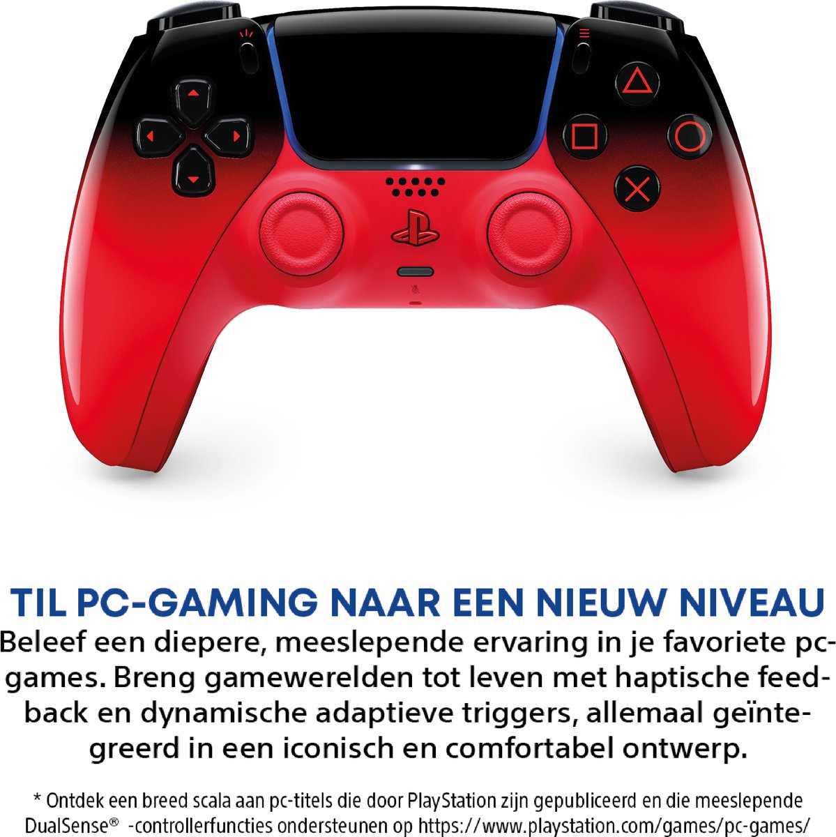 Sony PS5 DualSense Draadloze Controller - Techno Red – foto 3