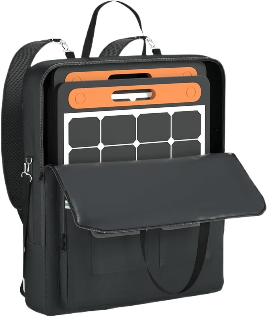Draagbare Zonne Paneel Tas - Opvouwbare Opbergtas - Buiten Opladen - Schokbestendige Bescherming - 55.88 x 11.94 x 64.77 cm