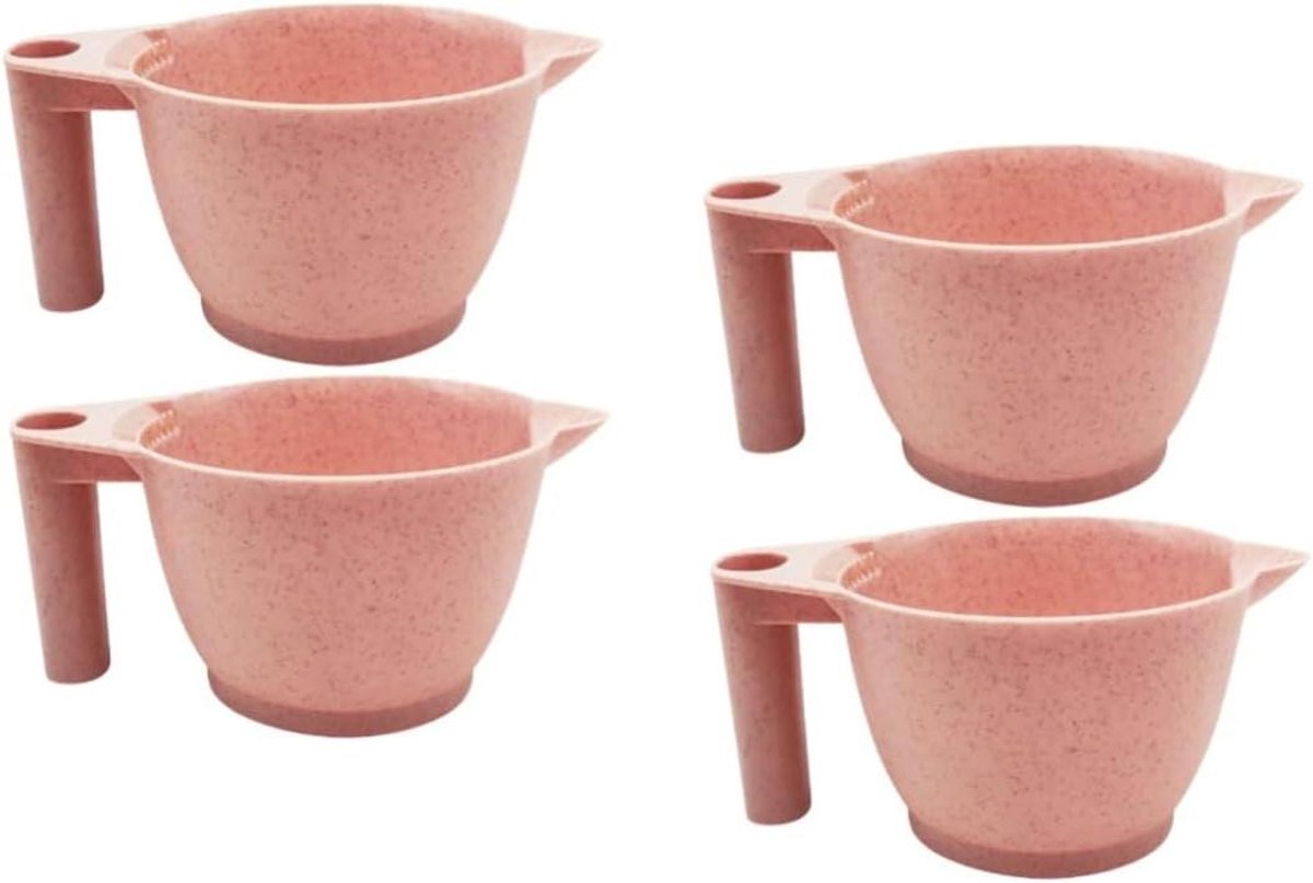 Haarverf Mengkommen - Haarkleur Kom - Haar Verven - Ergonomisch Handvat - 17x9cm - Roze