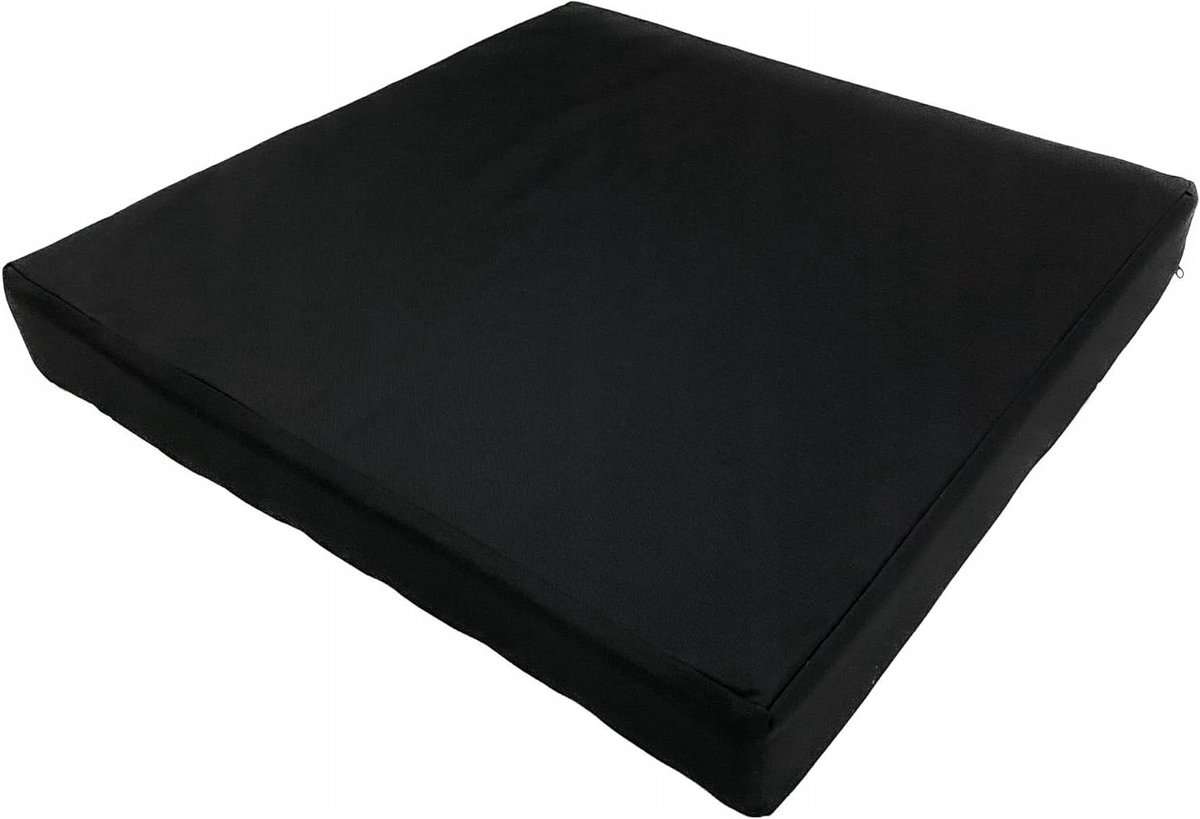 Loungekussen Tuinkussen - Zitkussen Waterdicht - Buiten Zitten - Afneembare Hoes - 60x60 cm - Zwart