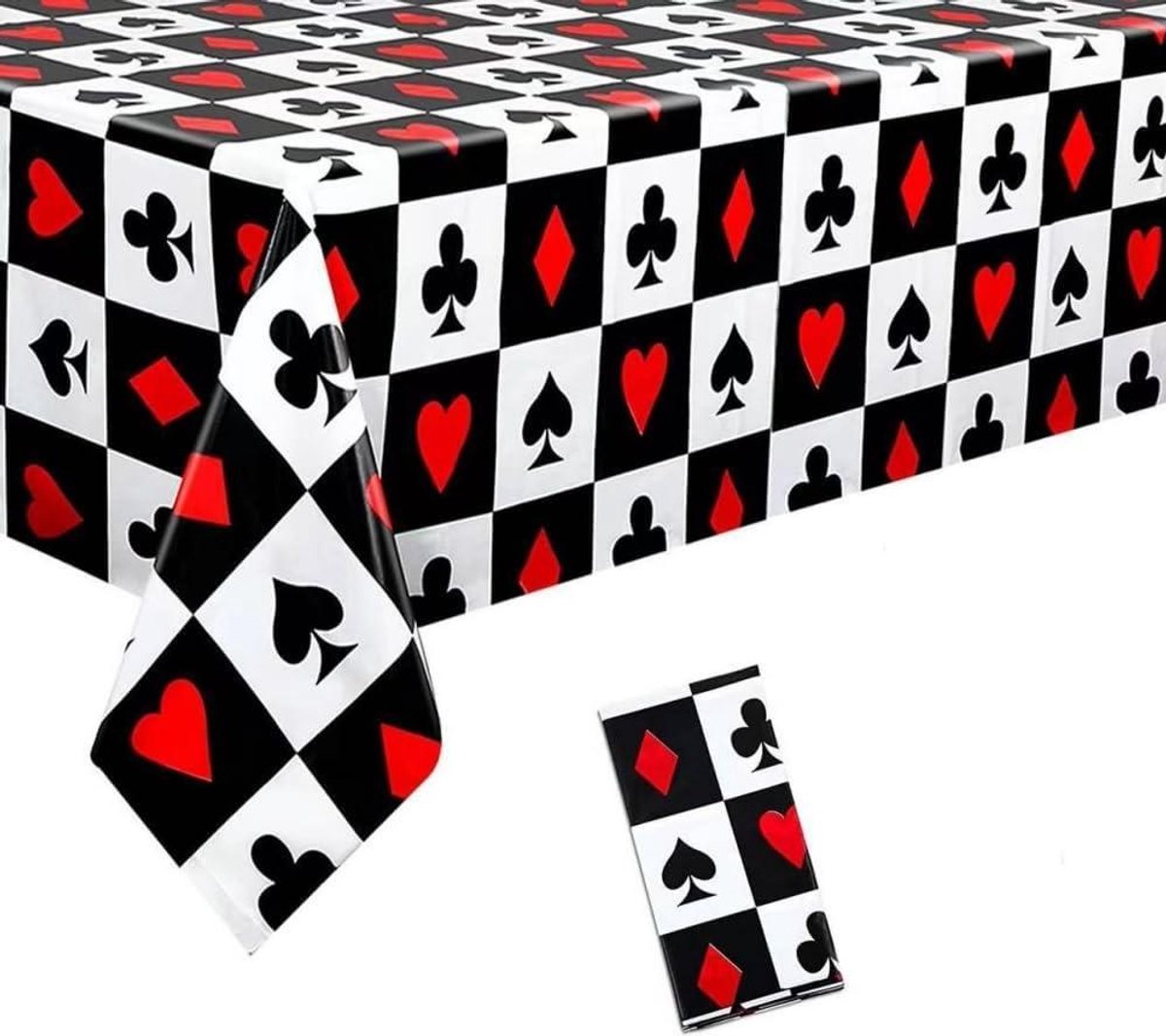 Pokertafelkleed - Speeltafelhoes - Casino Feest - Waterdicht en Afveegbaar - 137 x 274 cm - Multicolor