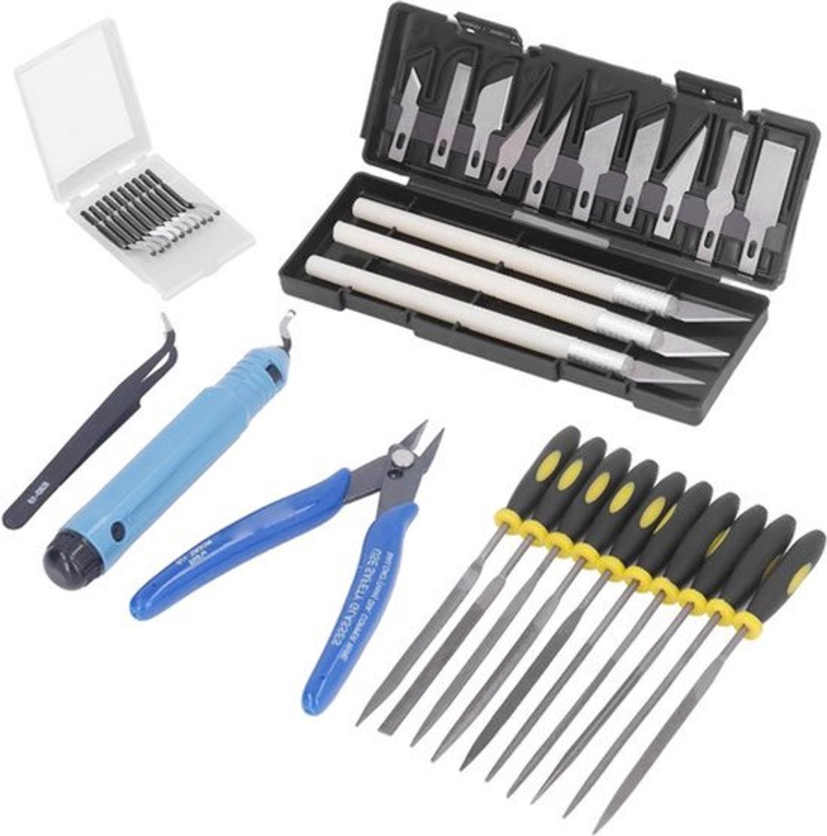 3D Printgereedschapset - 36-delige kit voor ontbramen, reinigen en afwerken - Inclusief reparatiemessen - Ideaal voor hobbybouw