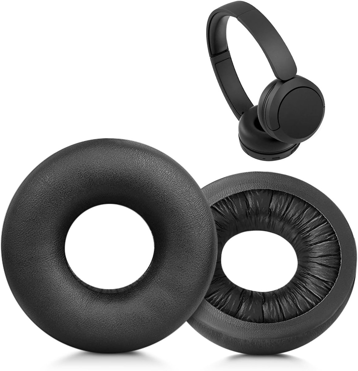 Vervangende Oorkussens voor Over-ear Hoofdtelefoons - Comfortabele en Zachte Oorkussens voor Geluidsisolatie en Langdurig Gebruik (Zwart)