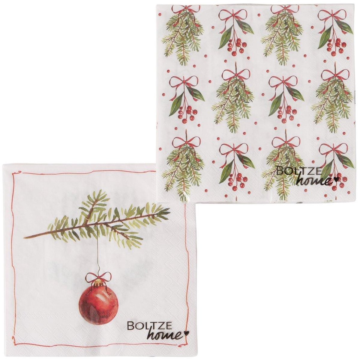 Boltze Home papieren servetten kerst 20 stuks decoratief.