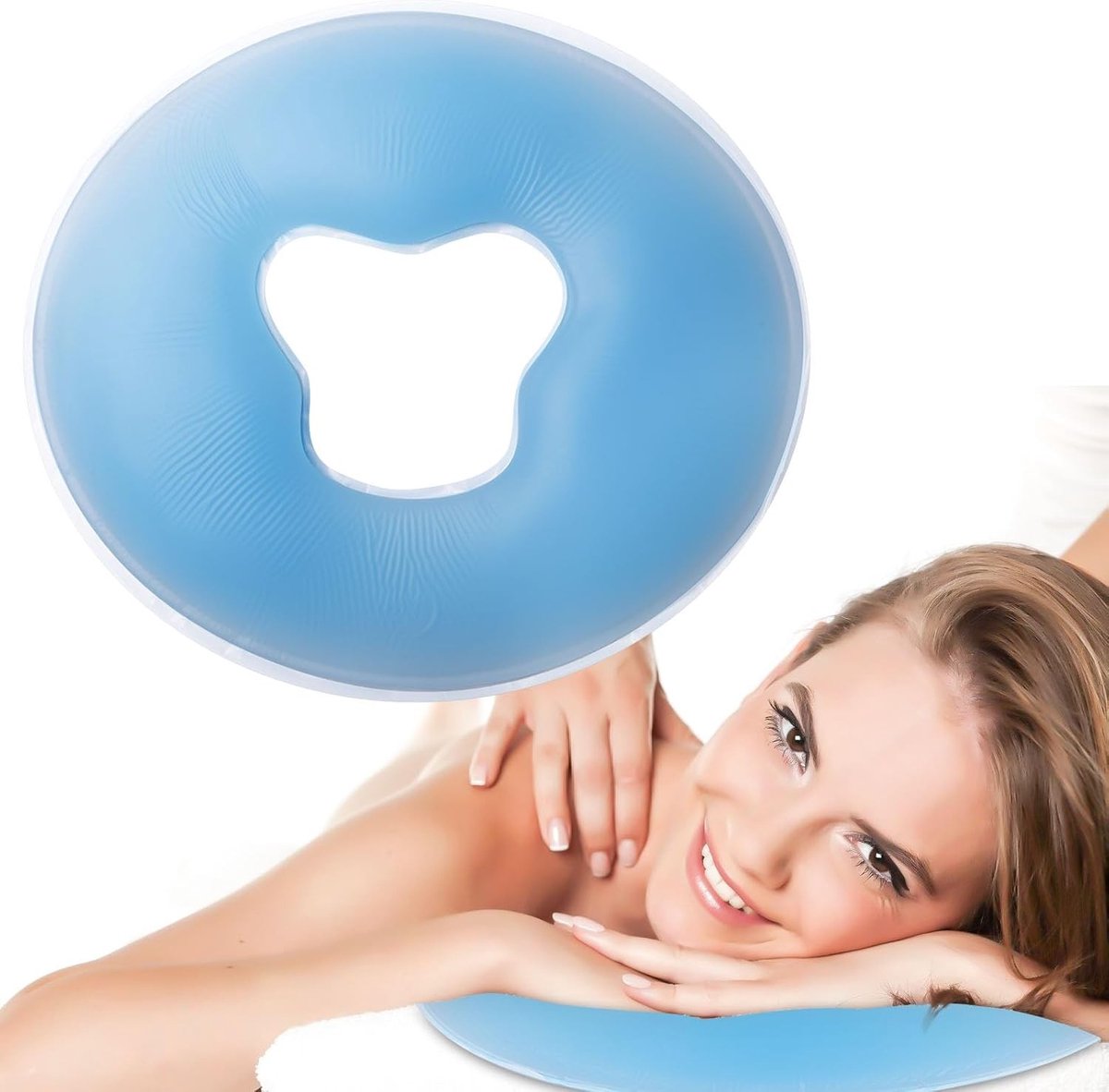 Zacht Silicone Kussen voor Spa en Massage, Gel Kussen voor Gezicht en Hoofd, Comfortabel en Ondersteunend voor Schoonheid en Huidverzorging