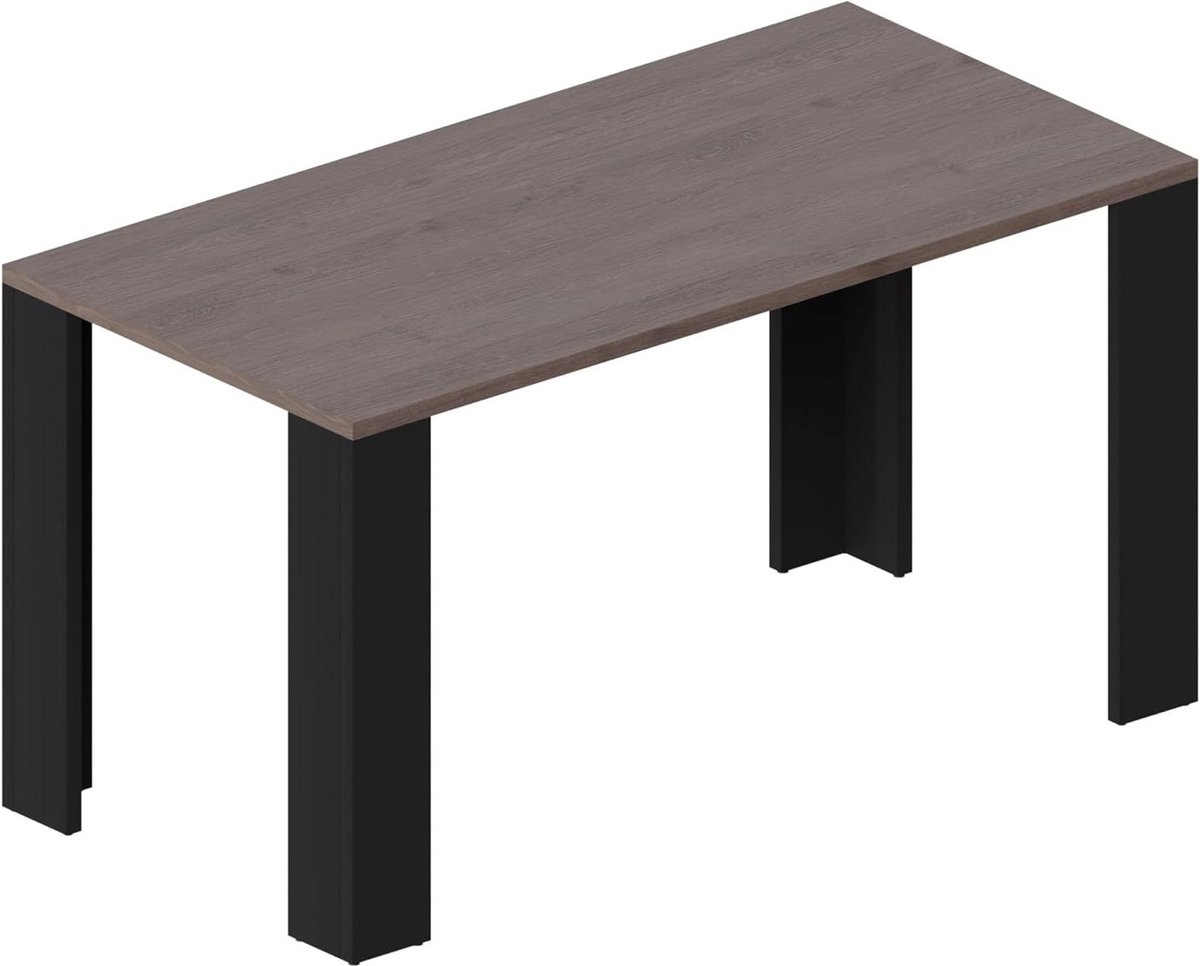 Eettafel - Keukentafel Bureau - Eten en Werken - Krasbestendig Blad - 120 x 80 cm - Eiken