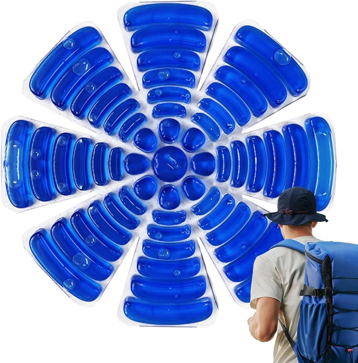Onderhelm Koelpad - Helm Inlegger - Buiten Sport - Geavanceerde Koeltechnologie - 25x25 cm - Wit