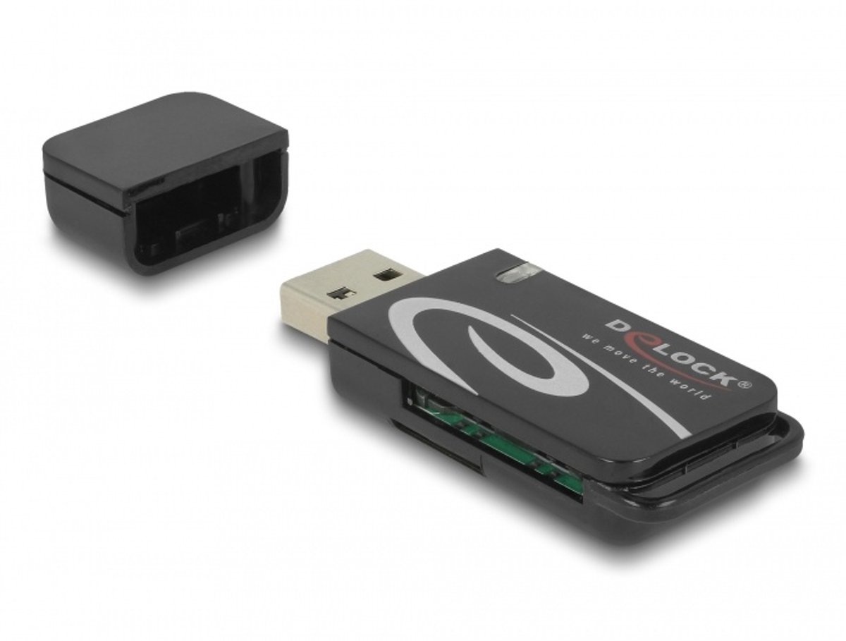 Delock Mini USB 2.0 Card Reader with SD and Micro SD Slot