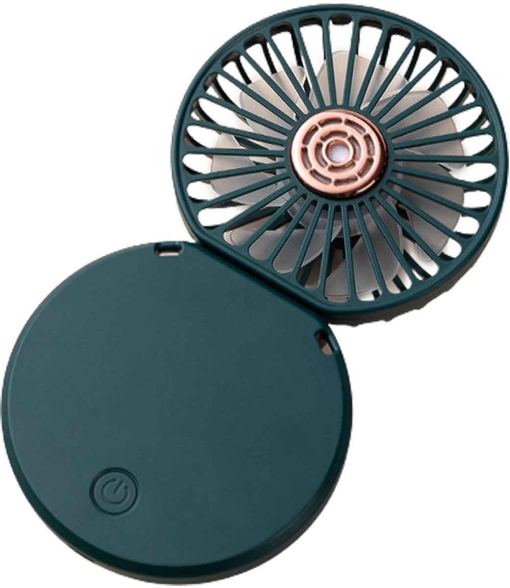 Kleine ventilator voor om de nek of in de hand; handige mini-ventilator voor thuis en buiten